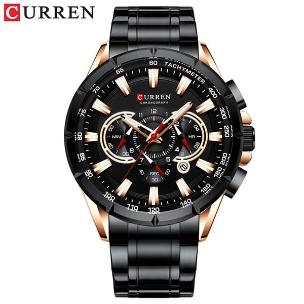 CURREN Fashion Man WristWatch Waterproof Chronograph Men Watch Military Top Brand Luxury Stainless Steel Sport Male Clock 8363