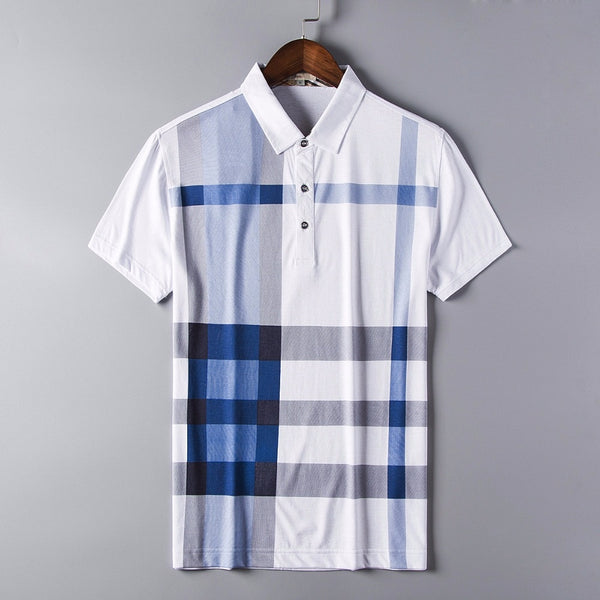 Men Polo Shirt Hot Sale New plaid 2019 Summer Fashion classic casual tops Short Sleeves Famous Brand Cotton Skull High quality