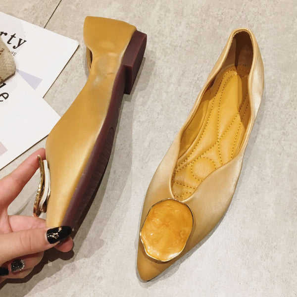 2020 Fashion Women's Ballet Flats Shoes Spring Autumn Ladies Footwear Females Slip-On Shallow Loafers Work Single Shoes Black