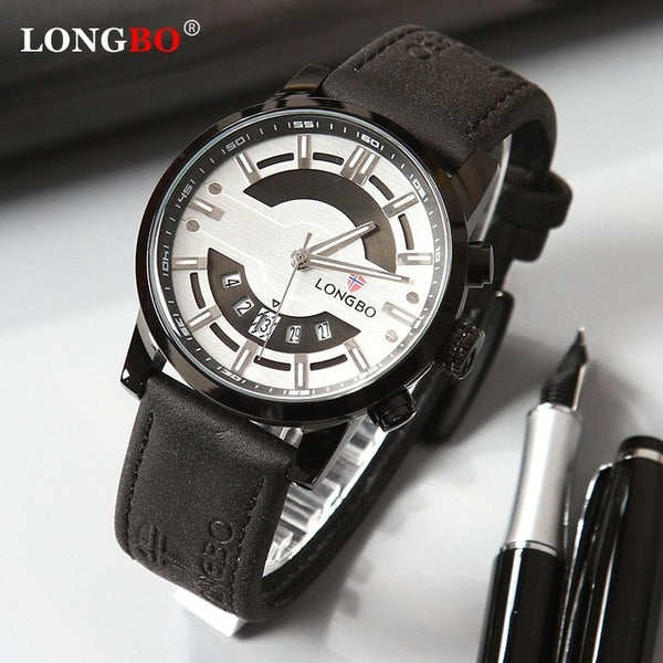 LONGBO 2020 New Men Watch Top Luxury Brand Waterproof Quartz Men's Leather Analog Sports Digital Male Clock Relogio Masculino