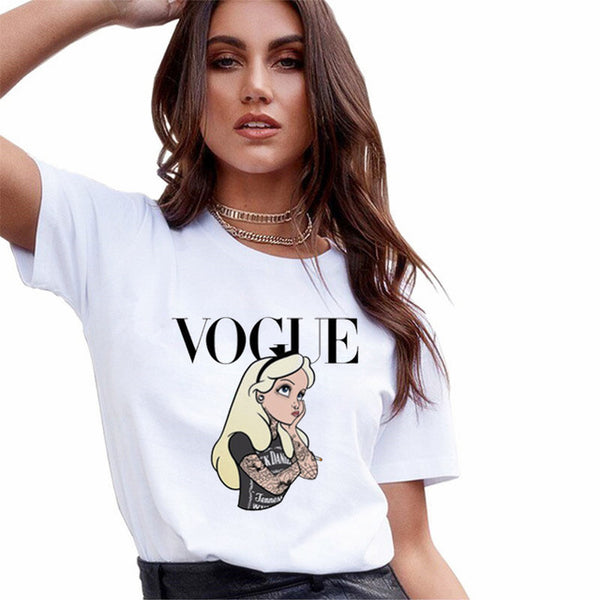 New Arrivals T shirt Women Fashion VOGUE Printed Harajuku Female T-Shirts Summer Short Sleeve Casual TShirt Tops