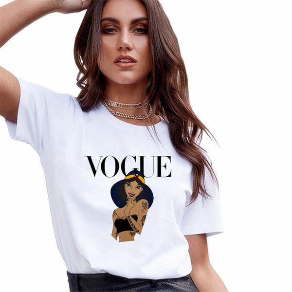 New Arrivals T shirt Women Fashion VOGUE Printed Harajuku Female T-Shirts Summer Short Sleeve Casual TShirt Tops